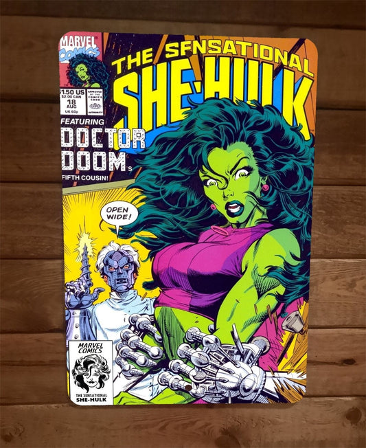Sensational She Hulk #18 Comic Cover 8x12 Metal Wall Sign