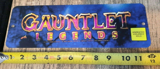 Gauntlet Legends Classic Arcade Marquee Banner 4x12 Metal Wall Sign Retro 80s Video Game