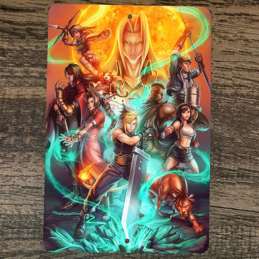 Final Fantasy 7 FFVII Characters 8x12 Metal Wall Video Game Sign Poster