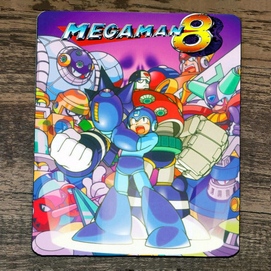 Mouse Pad Mega Man 8 Classic Arcade Video Game NES Box Cover