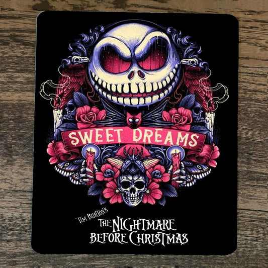 Mouse Pad Sweet Dreams Nightmare Before Christmas Xmas