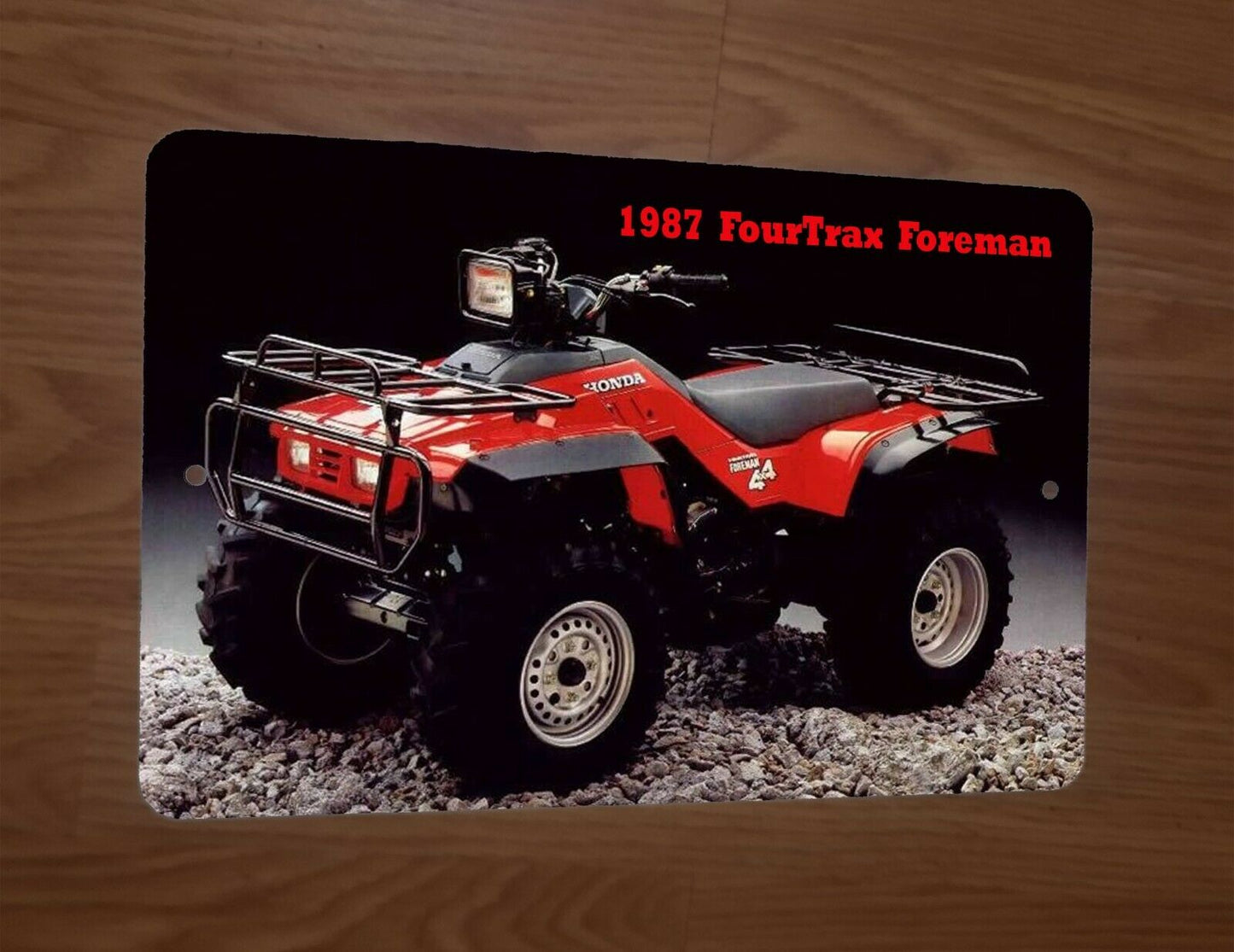 1987 Honda FourTrax Foreman ATV 4 Wheeler Quad Bike Motorcycle 8x12 Metal Sign Garage Poster