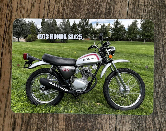 1973 Honda SL125 Dirt Bike Motorcycle 8x12 Metal Wall Sign Motocross Poster