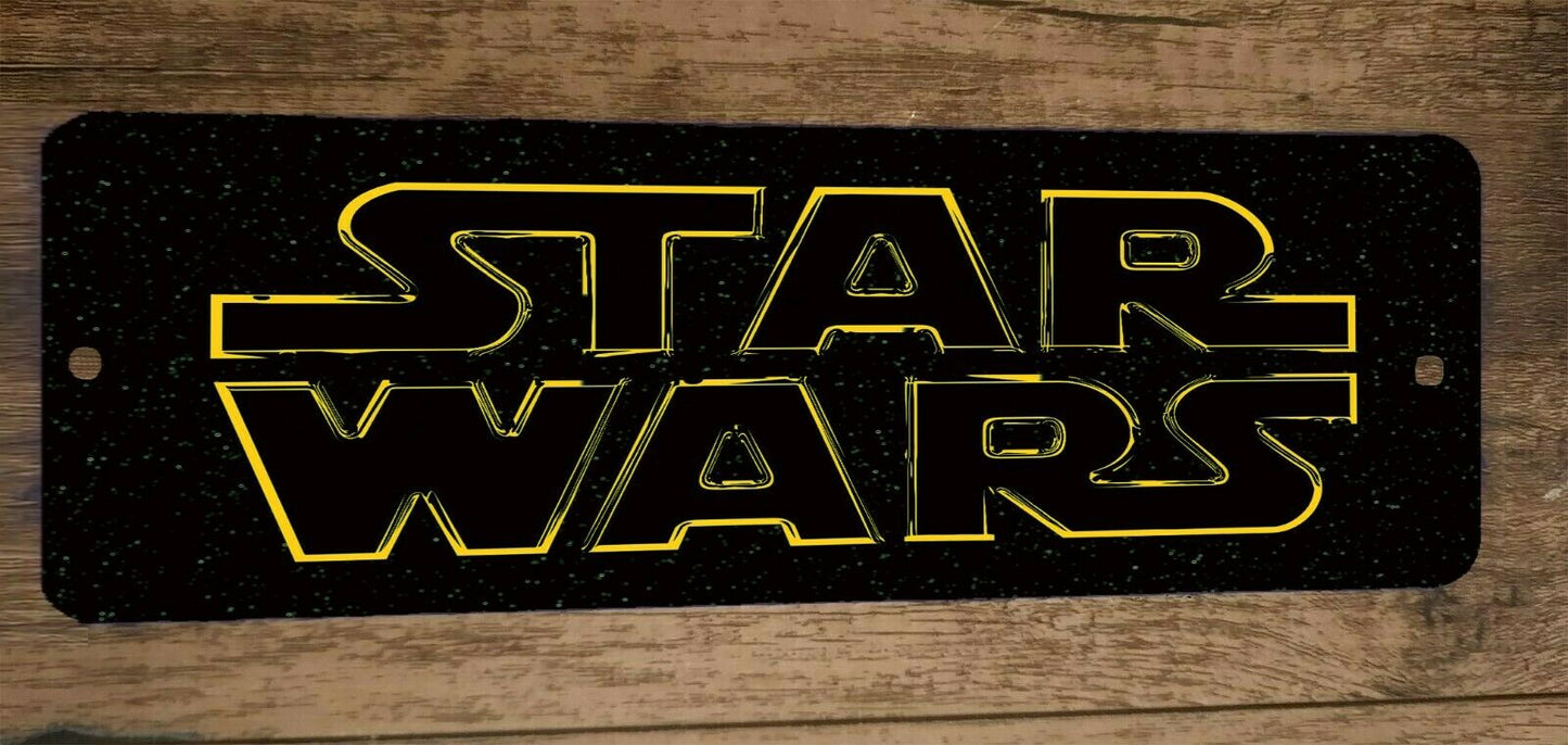 Star Wars Name Logo Space Stars 4x12 Metal Wall Sign