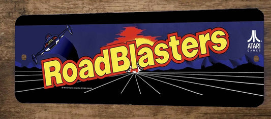 Road Blasters Arcade 4x12 Metal Wall Video Game Sign