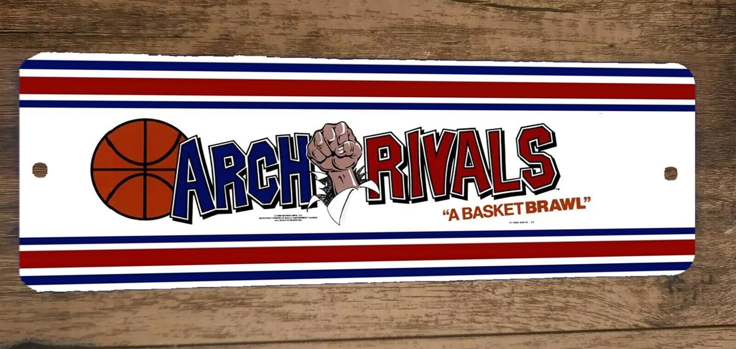 Arch Rivals Arcade Marquee 4x12 Metal Wall Sign Banner Poster