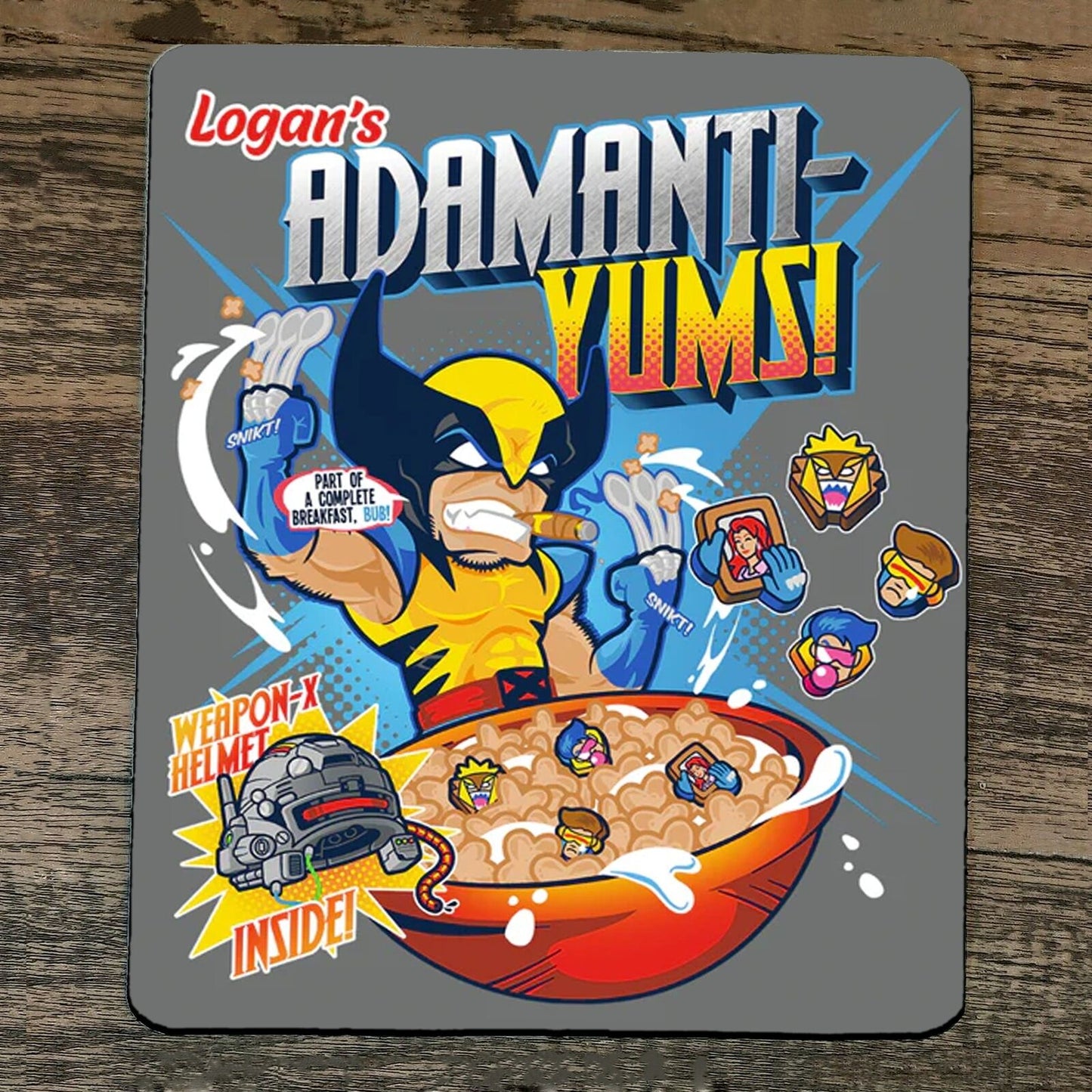 Mouse Pad Logans Adamanti Yums Cereal Wolverine