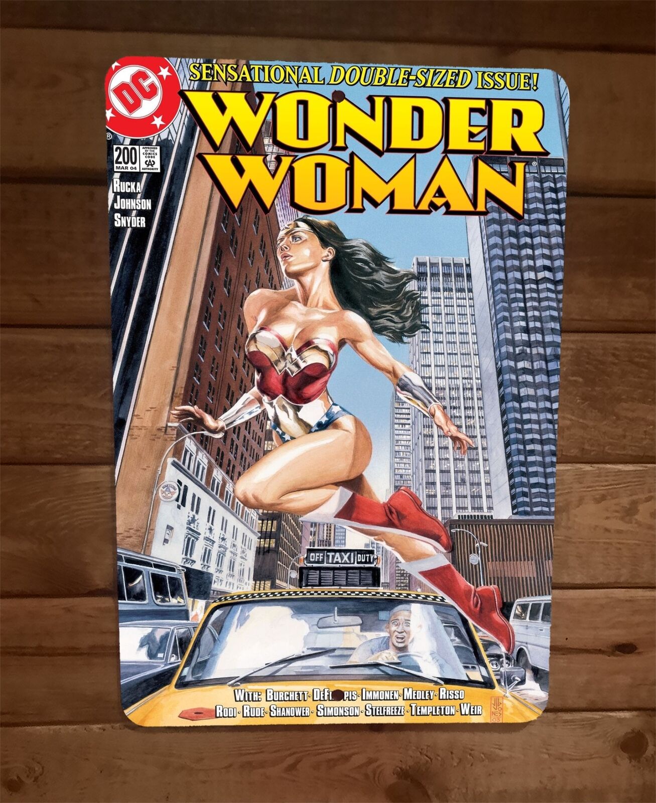 Wonder Woman 200 March 04 DC Comics Cover 8x12 Metal Wall Sign Poster