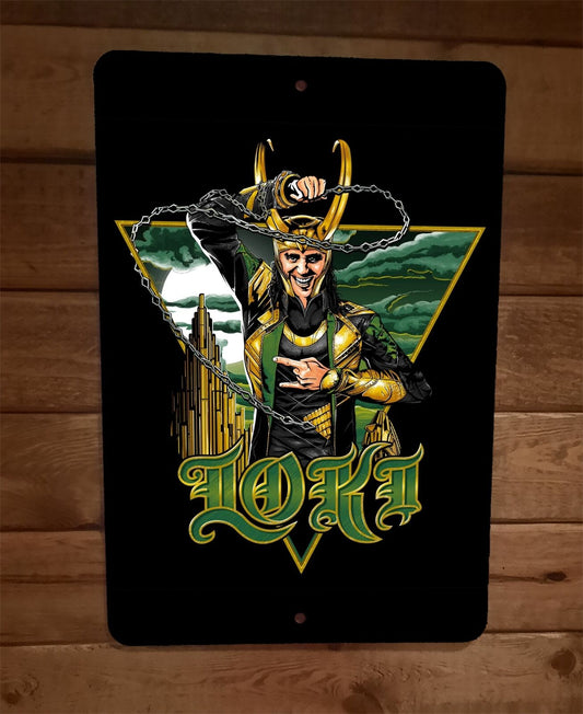 Loki Holy Diver Dio Parody  8x12 Metal Wall Sign