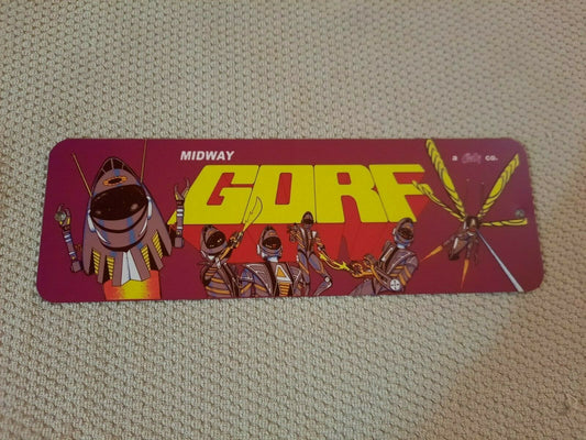 GORF Arcade Marquee 4x12 Metal Wall Sign Retro 80s Video Game