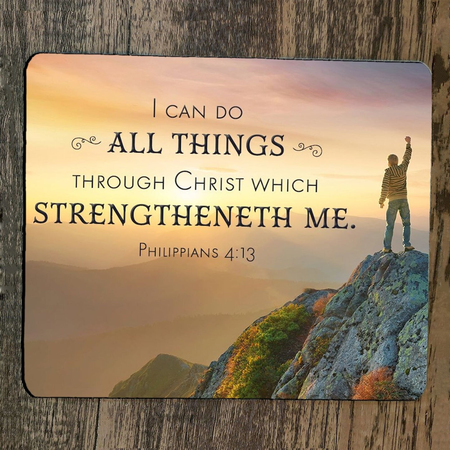 Mouse Pad Philippians 4:13 Bible Verse I Can Do All Things Through Christ