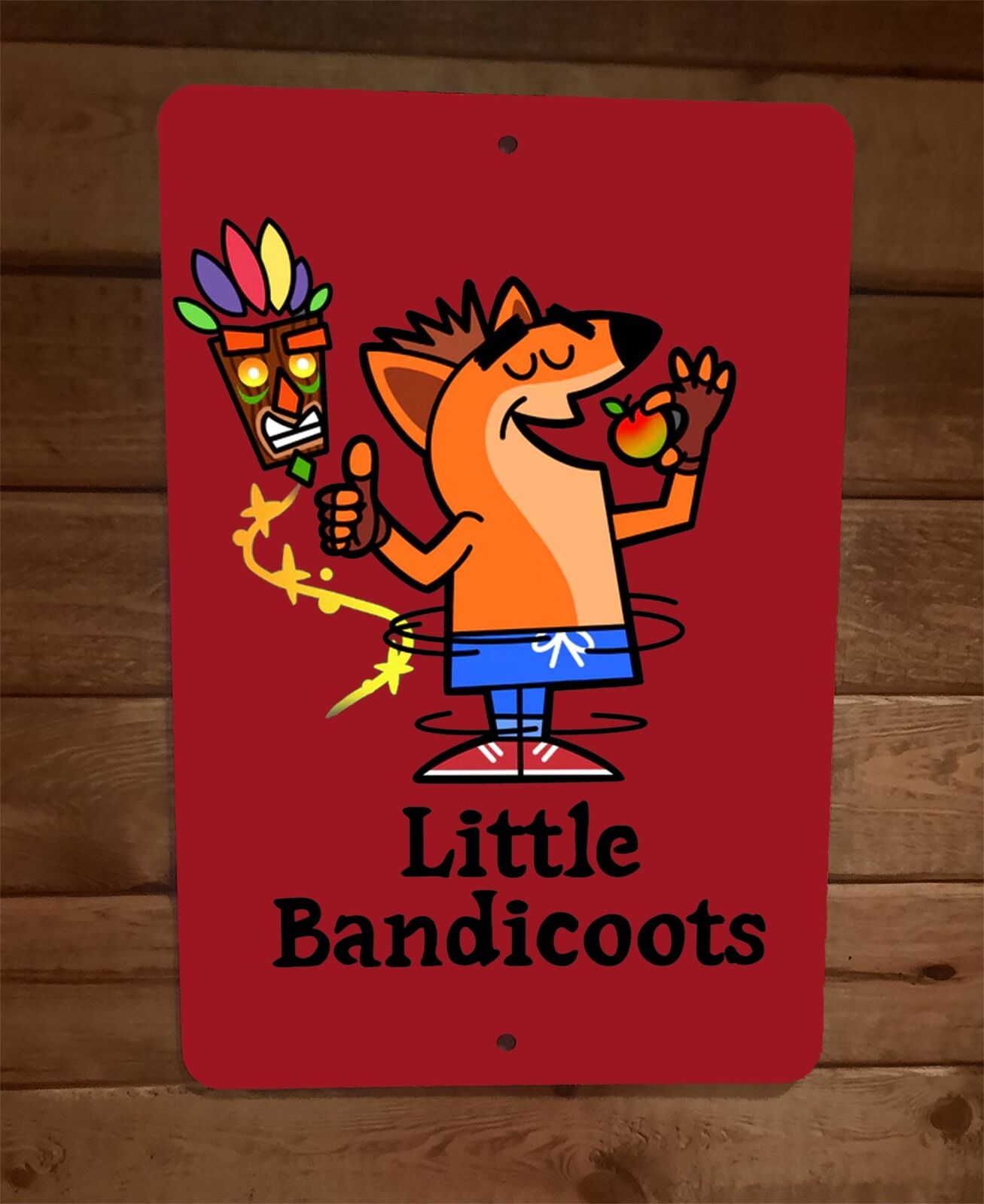 Little Bandicoots Crash Caesars Parody 8x12 Metal Wall Sign