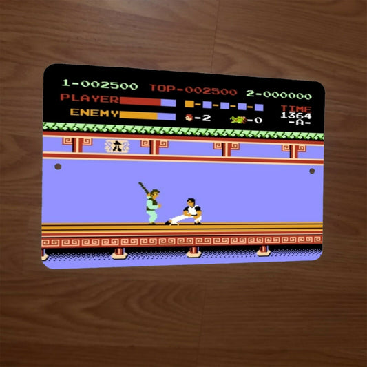 Kung Fu Classic Arcade Game Screenshot 8x12 Metal Wall Sign Video Game