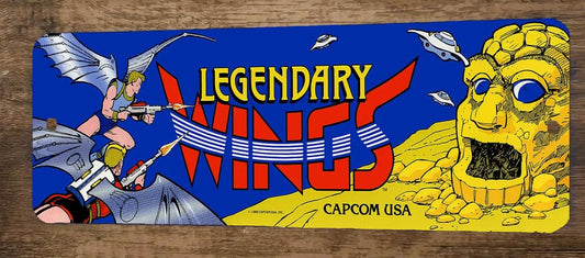 Legendary Wings Arcade 4x12 Metal Wall Video Game Sign