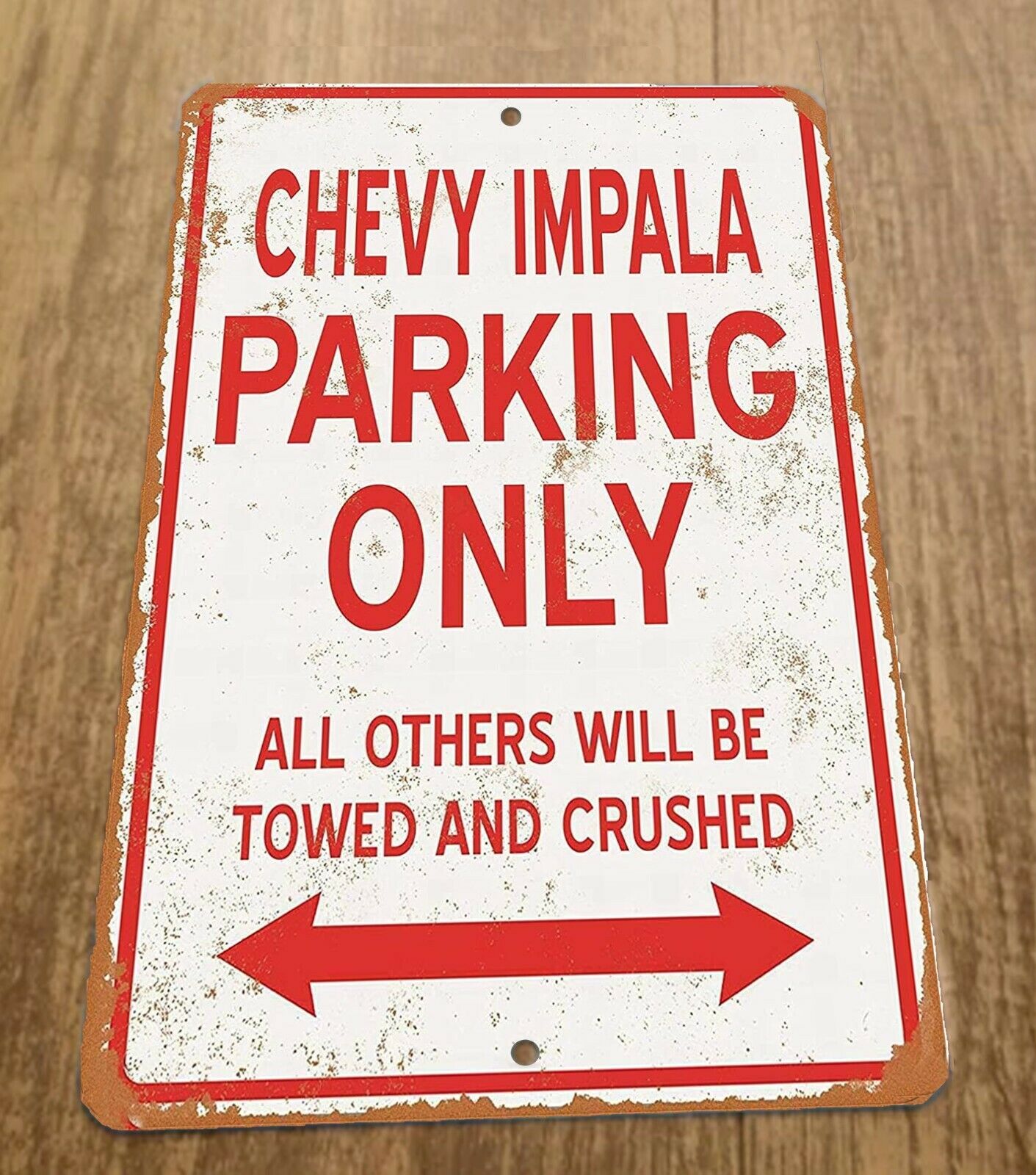 Chevy Impala Parking Only 8x12 Metal Wall Car Sign Garage Poster