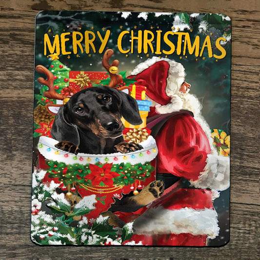 Mouse Pad Merry Christmas Xmas Dachshund Dog