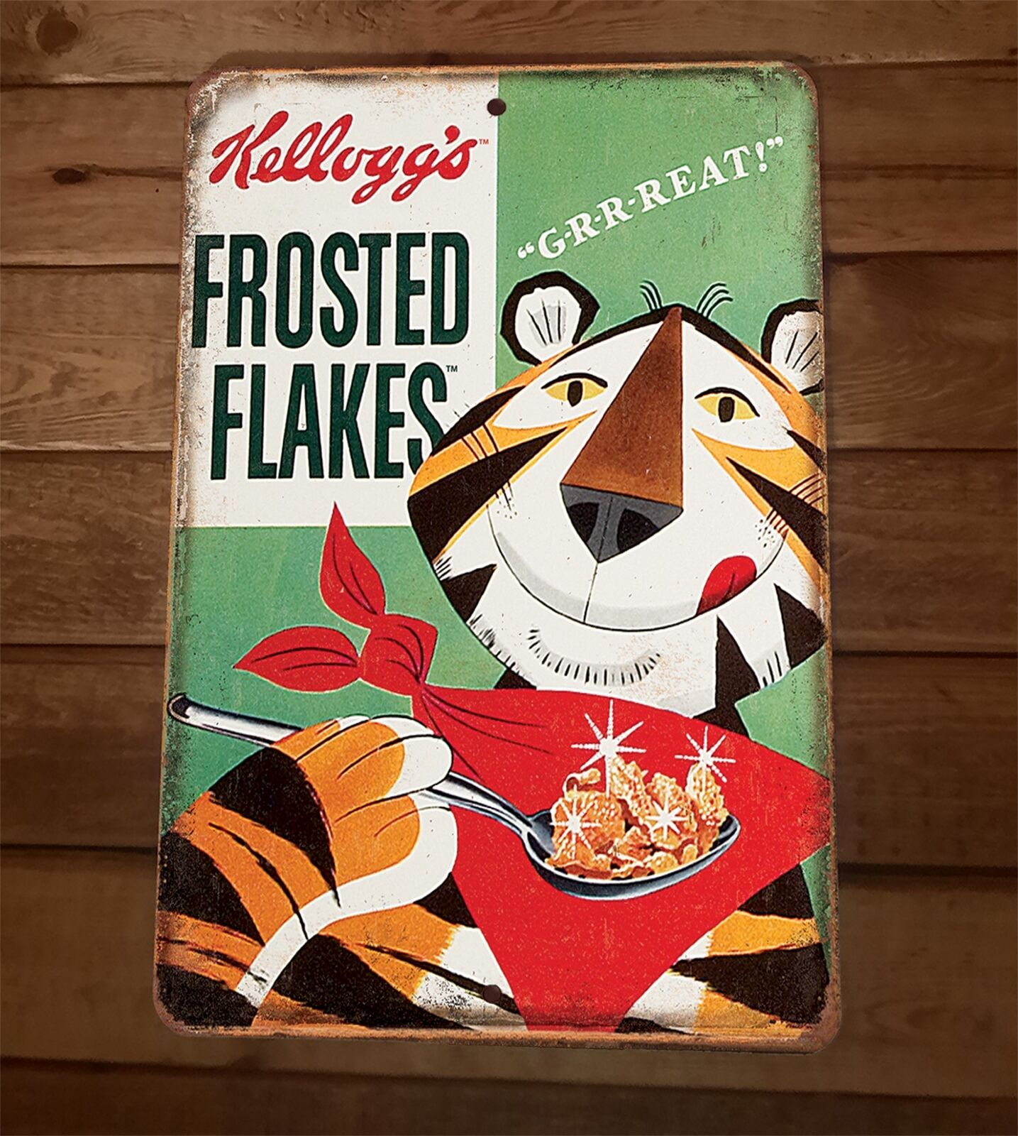 Kelloggs Frosted Flakes Vintage Look 8x12 Metal Wall Sign Poster