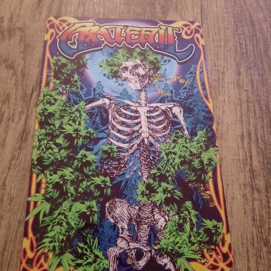 Grateful Dead Skeleton Misc Poster Style 8x12 Metal Wall Sign Music 420 Mary Jane