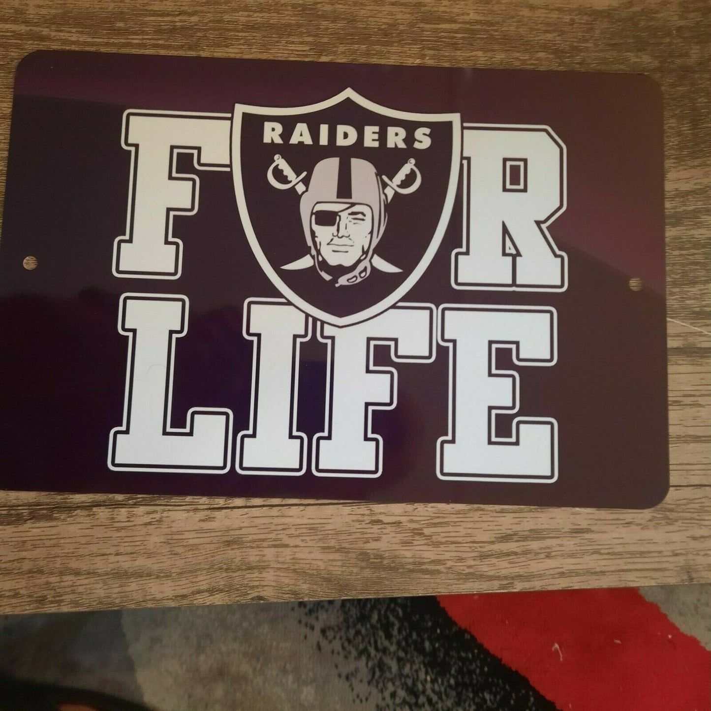 Raiders For Life NFL Football Raider Nation 8x12 Metal Wall Sign