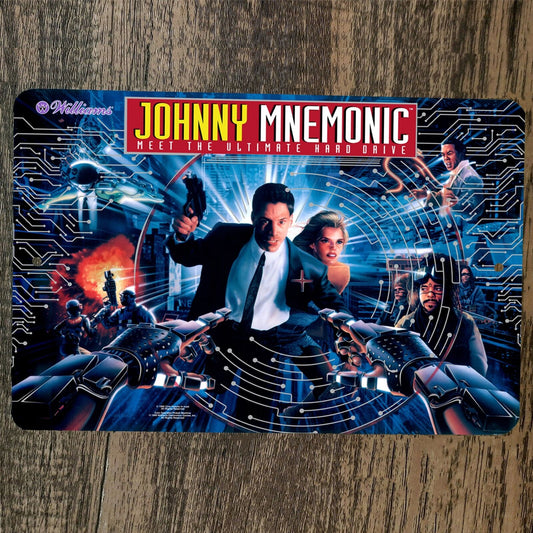 Johnny Mnemonic Arcade 8x12 Metal Wall Video Game Sign