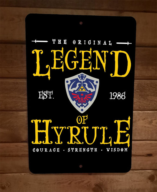 Legend of Hyrule Zelda Video Game 8x12 Metal Wall Sign Poster