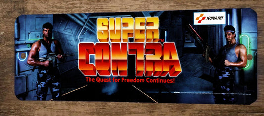 Super Contra Arcade Video Game 4x12 Metal Wall Sign Marquee Banner Poster