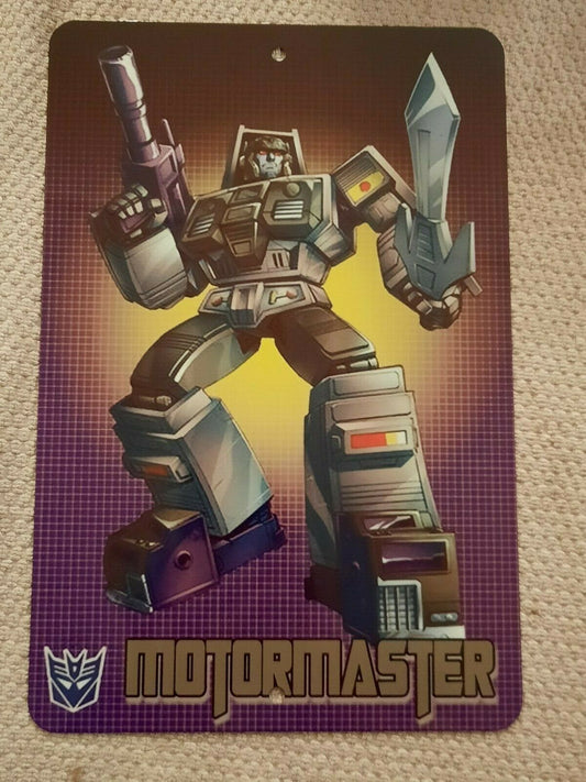 Transformers Motormaster Decepticon 8x12 Metal Wall Sign