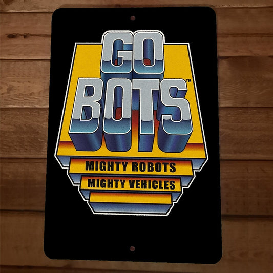 Go Bots Logo Transformers 8x12 Metal Wall Sign Retro 80s Poster