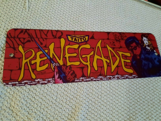 Renegade Classic Arcade Marquee 4x12 Metal Wall Sign Retro 80s