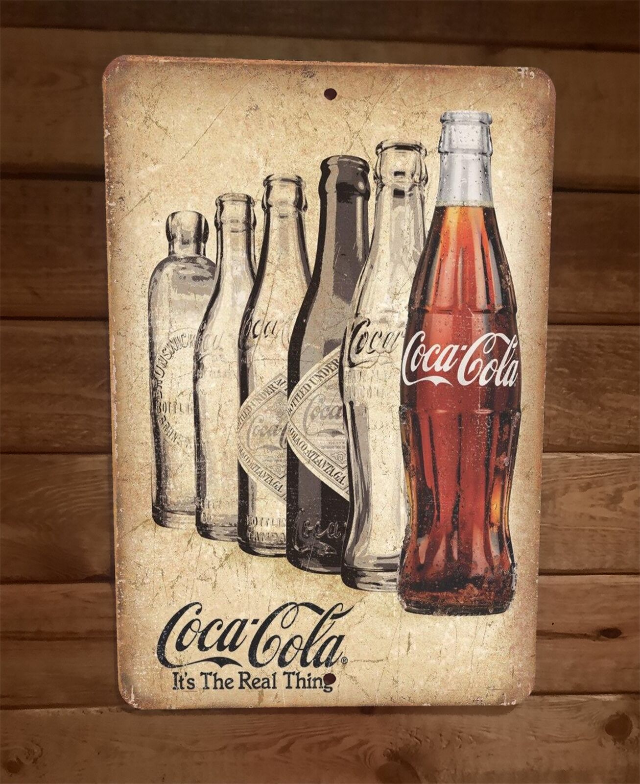 Vintage Look Its The Real Thing Coca Cola Coke 8x12 Metal Wall Sign