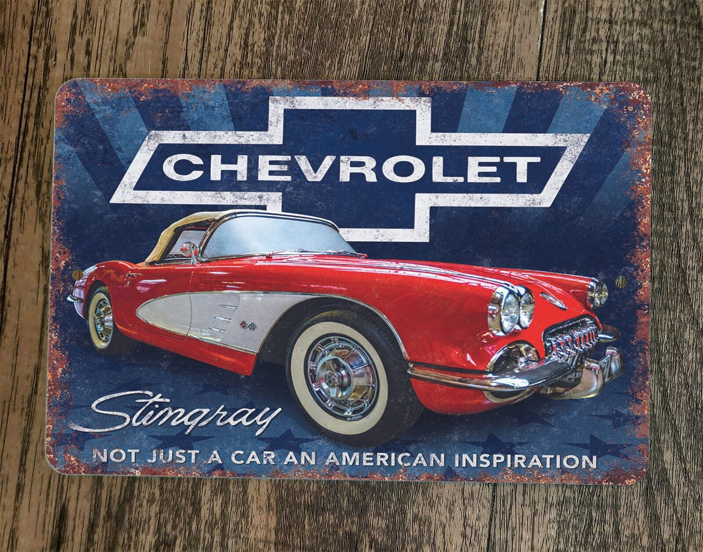 Stingray Not Just a Car Chevy Chevrolet 8x12 Metal Wall Garage Sign Poster