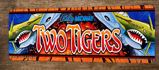 Two Tigers Arcade 4x12 Metal Wall Video Game Sign