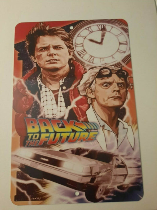 Back to the Future Comedy Sci-Fi Movie Poster Artwork 8x12 Metal Wall Sign