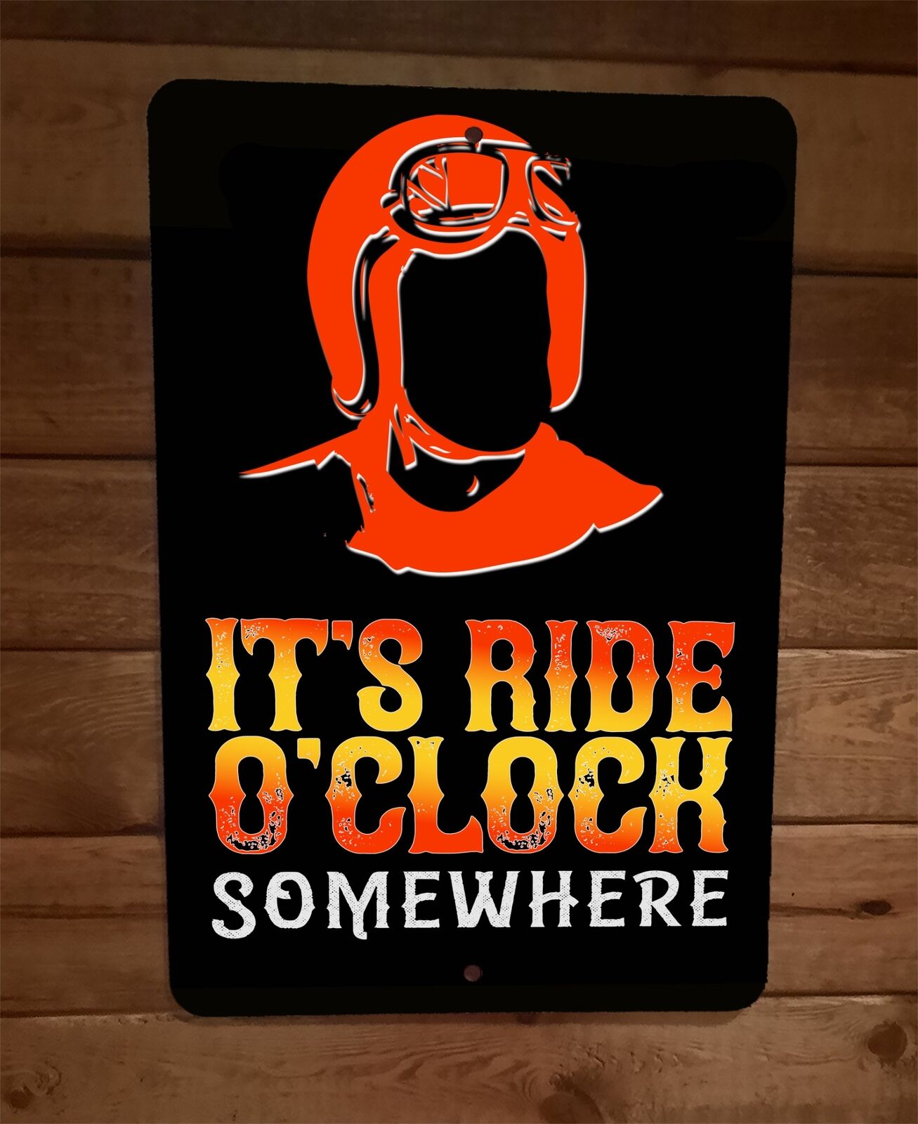 Its Ride O Clock Somewhere Motorcycle 8x12 Metal Wall Sign Garage Poster