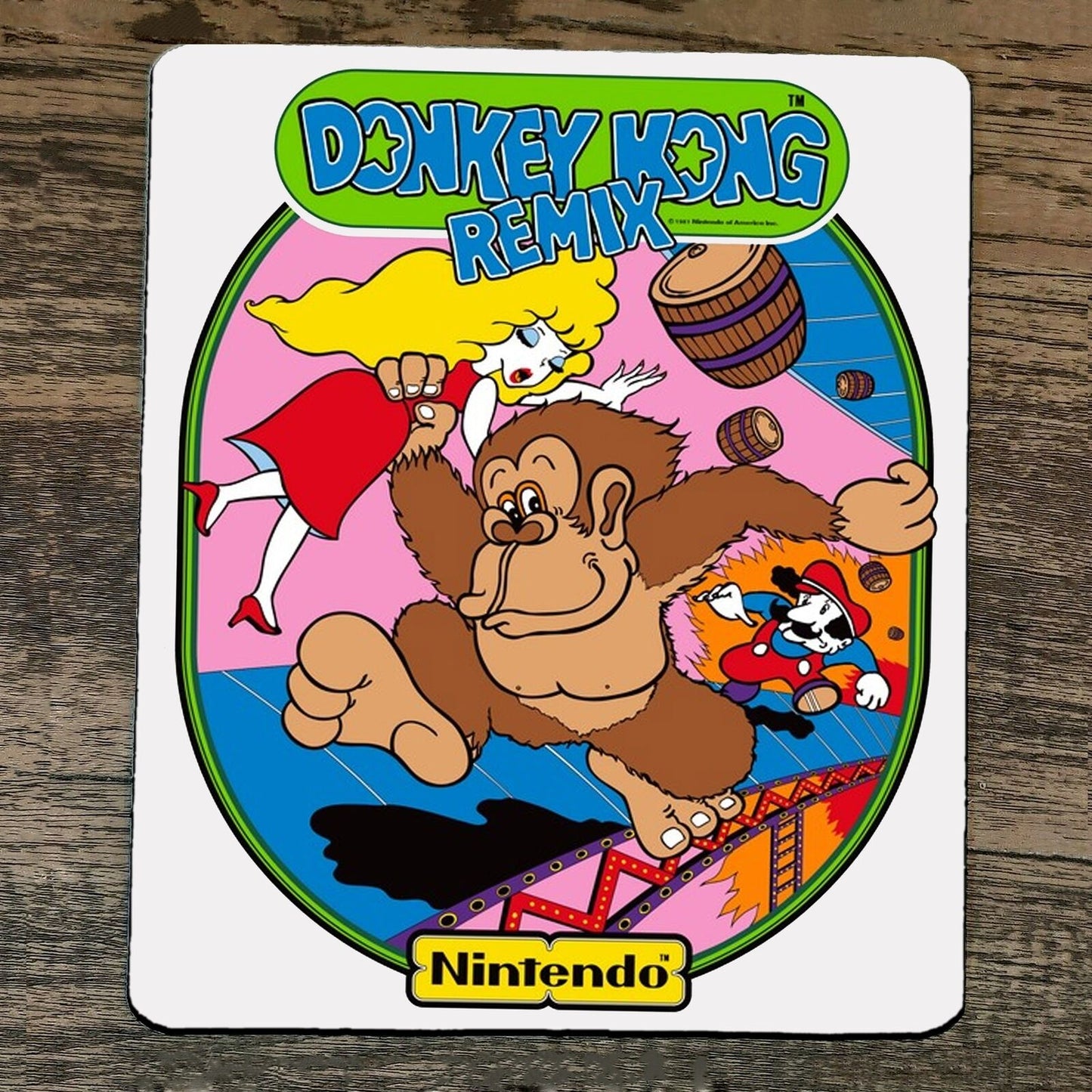 Mouse Pad Kong Remix Donkey Classic Arcade Video Game NES