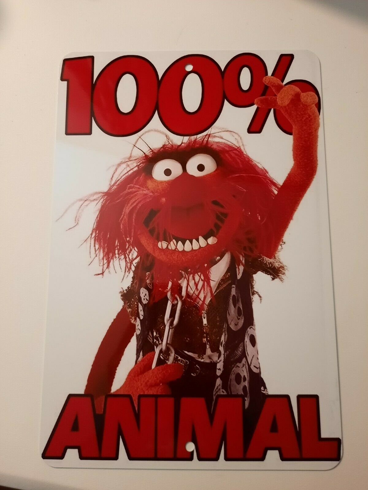100% ANIMAL 8x12 Metal Wall Sign TV Show Movie Poster