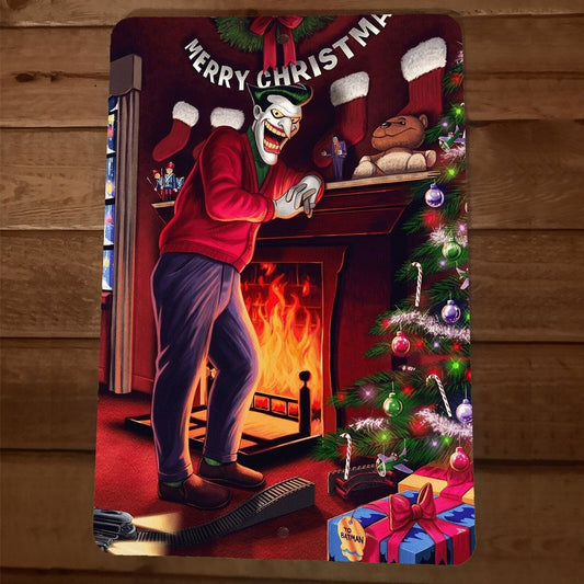 Merry Christmas Xmas Joker 8x12 Metal Wall Sign