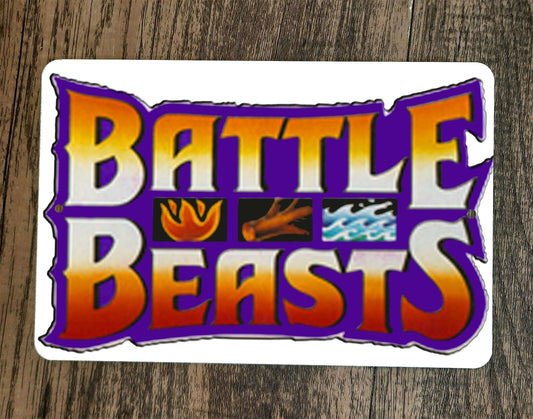 Battle Beasts Logo Retro 80s Toys 8x12 Metal Wall Sign Poster