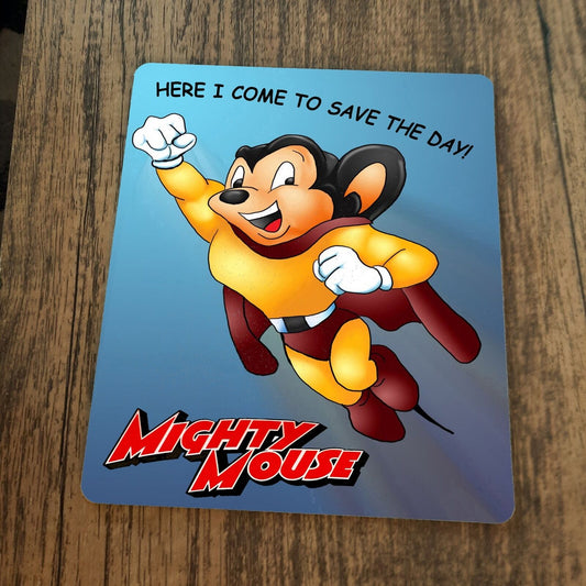 Mighty Mouse Here I Come To Save The Day Classic Cartoon Mouse Pad