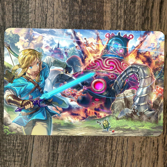 The Legend of Links Zelda Guardian 8x12 Metal Wall Video Game Sign Poster