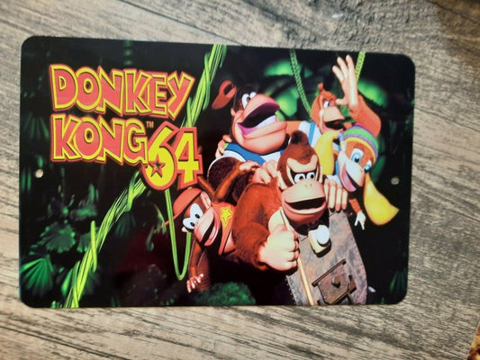 Donkey Kong 64 Arcade Video Game 8x12 Metal Wall Sign