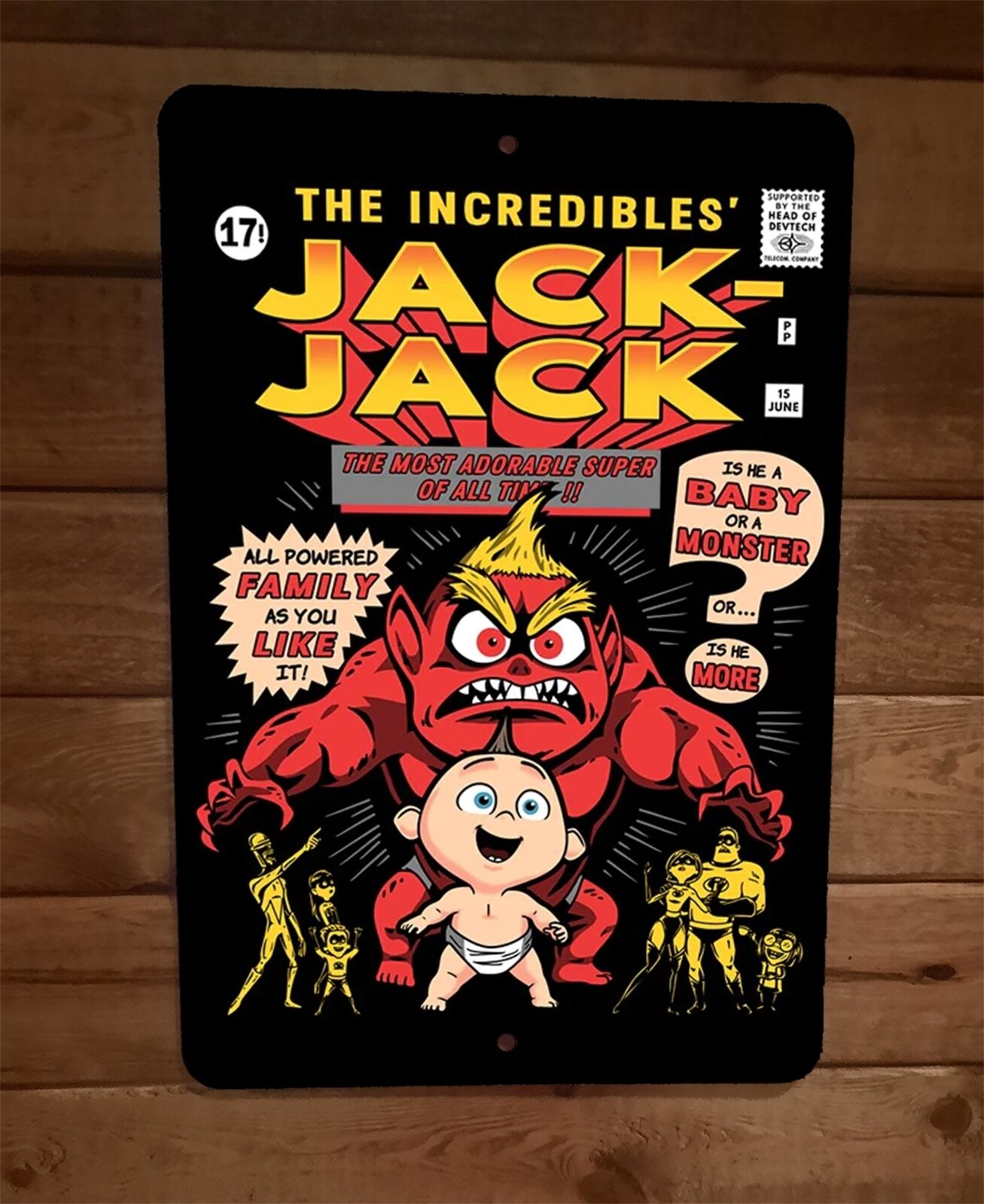 The Incredible Baby Monster Jack Jack 8x12 Metal Wall Sign Poster ...