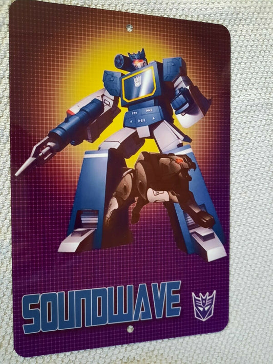 Transformers Soundwave Decepticon 8x12 Metal Wall Sign