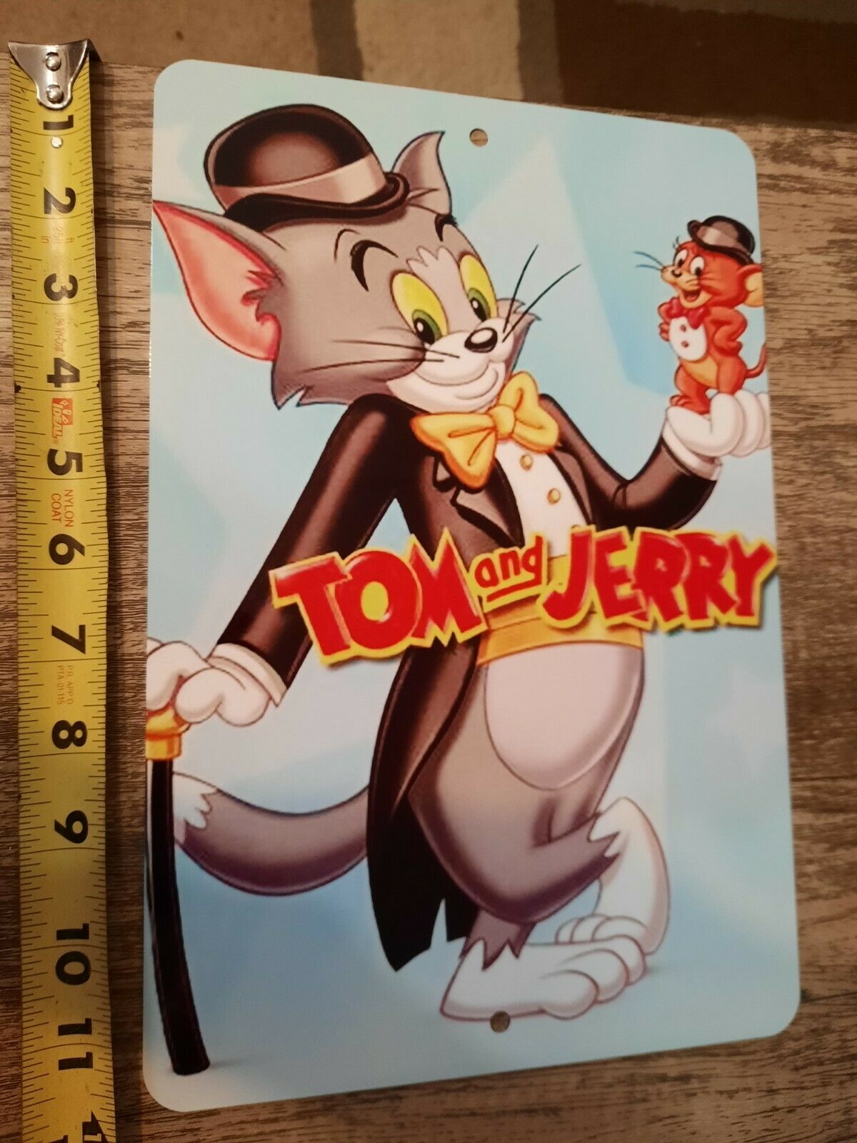 Tom & Jerry 8x12 Metal Wall Sign Hanna Barbera Classic Cartoon