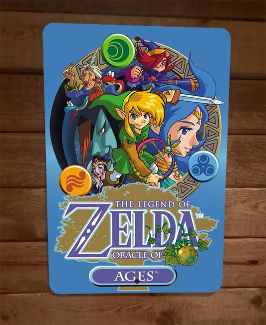 The Legend of Oracle of Zelda Ages 8x12 Metal Wall Sign Video Game Poster