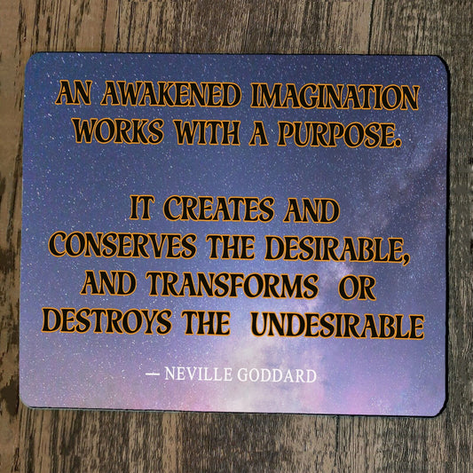 Mouse Pad An Awakened Imagination Quote Neville Goddard