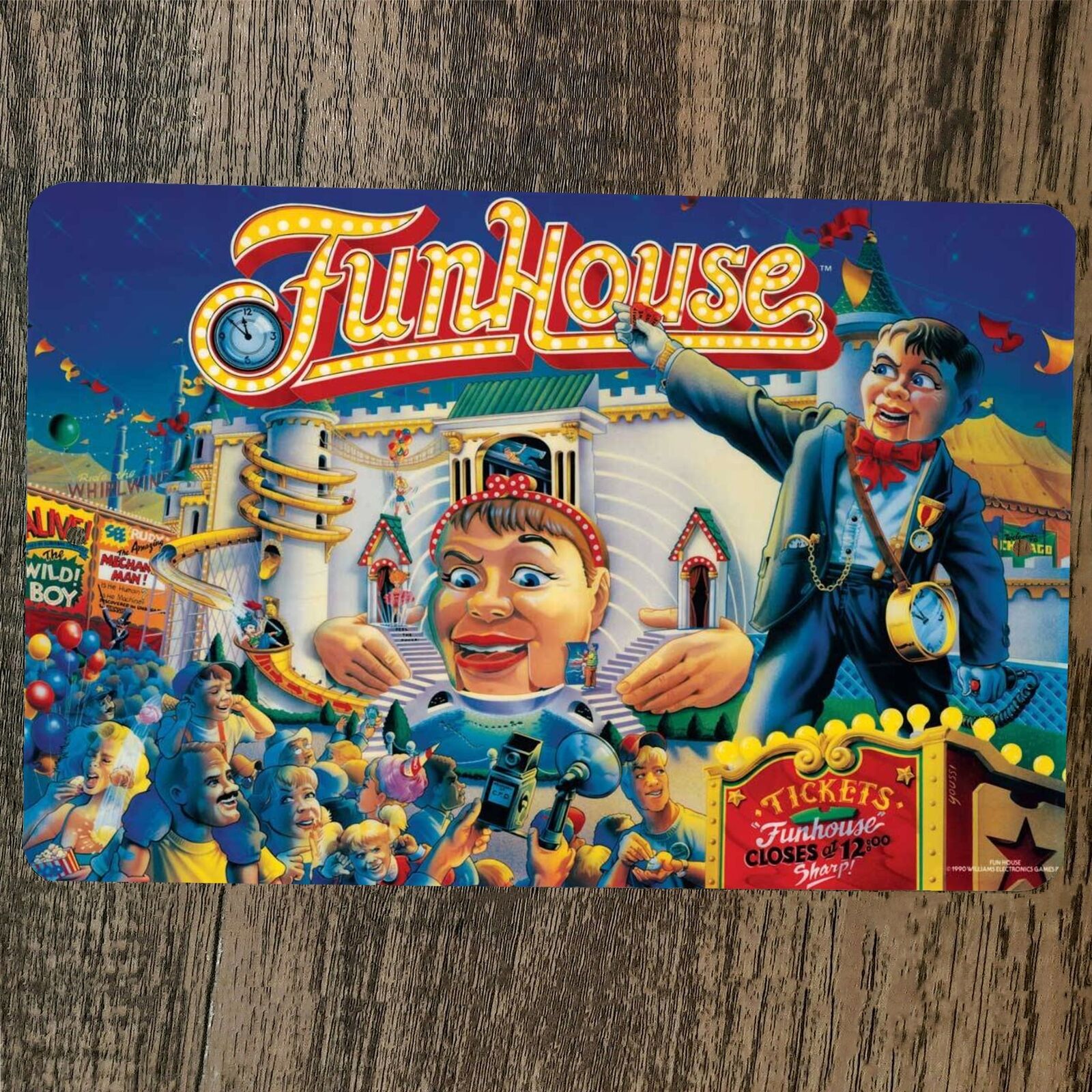 Funhouse 8x12 Metal Wall Sign Video Game Arcade Poster – Sign Junky