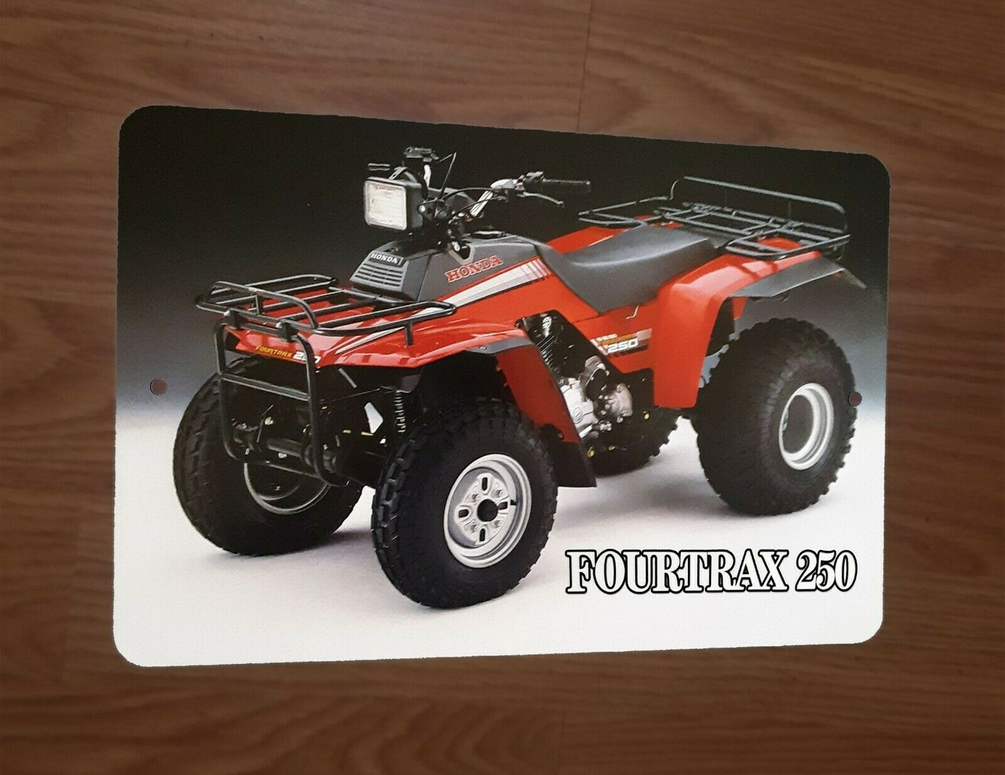 1985 Honda FourTrax 250 Quad Photo Motorcycle ATV 4 Wheeler 8x12 Metal Wall Sign Garage Poster