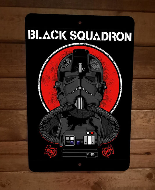Black Squadron Star Wars Sabbath Parody 8x12 Metal Wall Sign