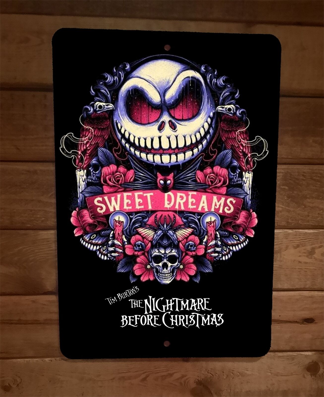 Sweet Dreams Nightmare Before Christmas 8x12 Metal Wall Sign Jack Skellington
